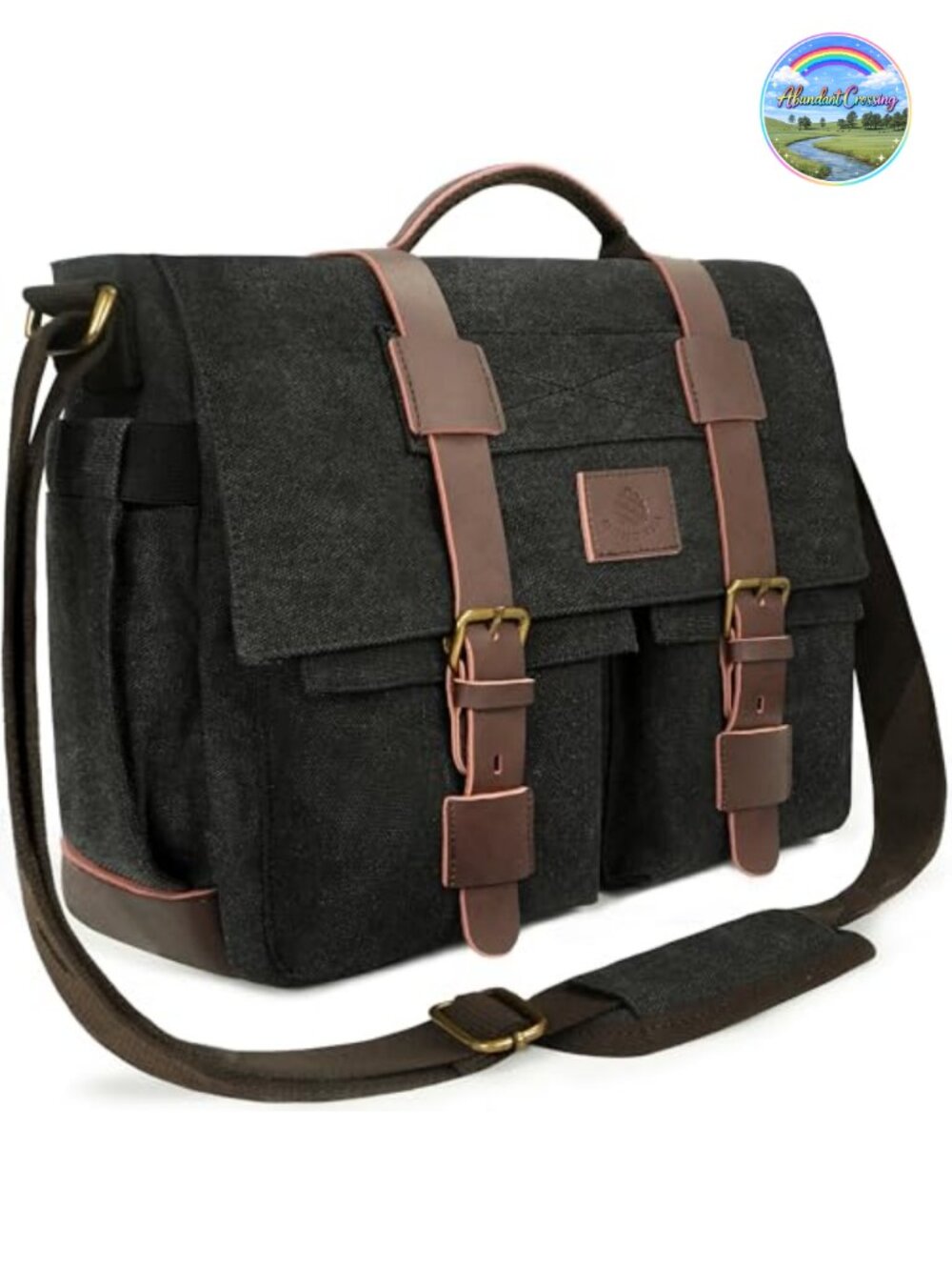 Canvas Messenger Bag 14" Laptop Satchel Vintage Work College